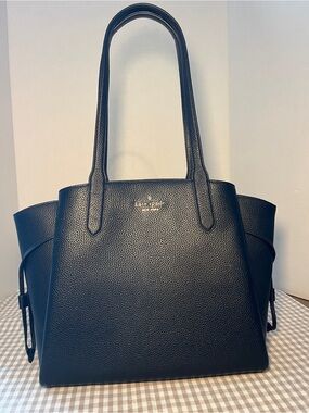 Kate Spade Black Pebbled Leather Tote/Work Bag KL012, new without tags
